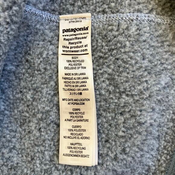 Patagonia Womens Sz S Better Sweater 1/4 Zip Fleece Embroidered Logo On Sleeve - Picture 14 of 16